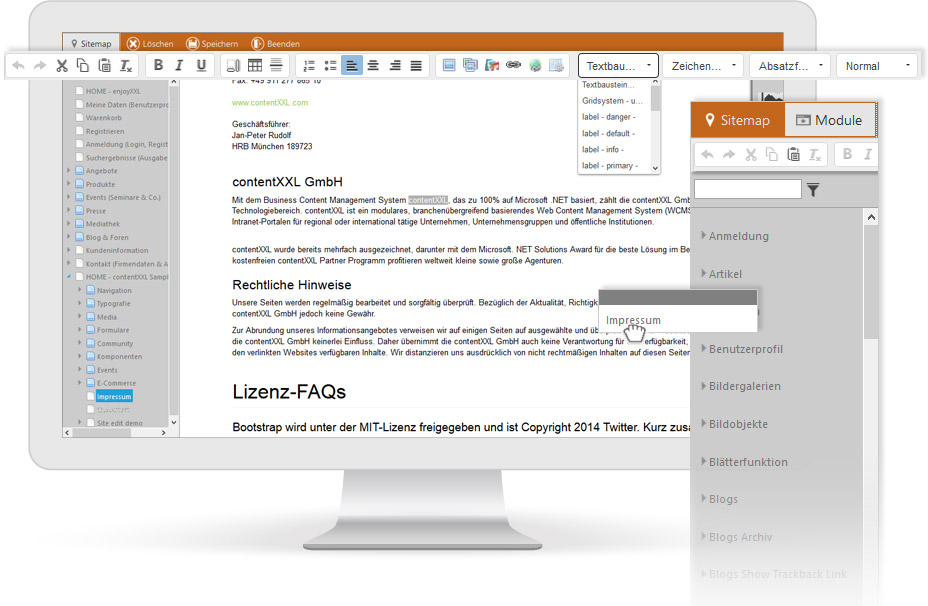 Web-CMS einfach